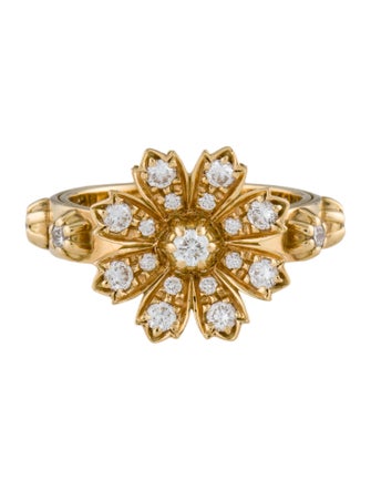 Gucci 18K Diamond Flora Cocktail Ring