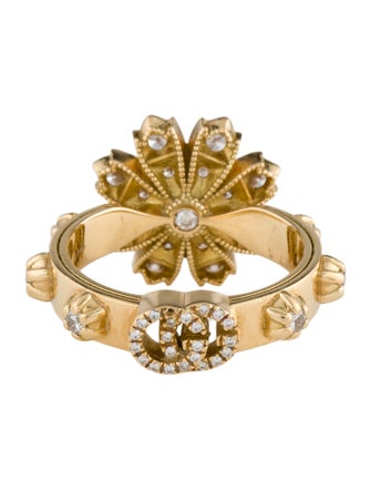 Gucci 18K Diamond Flora Cocktail Ring