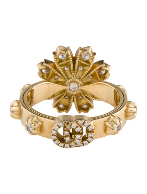 Gucci 18K Diamond Flora Cocktail Ring