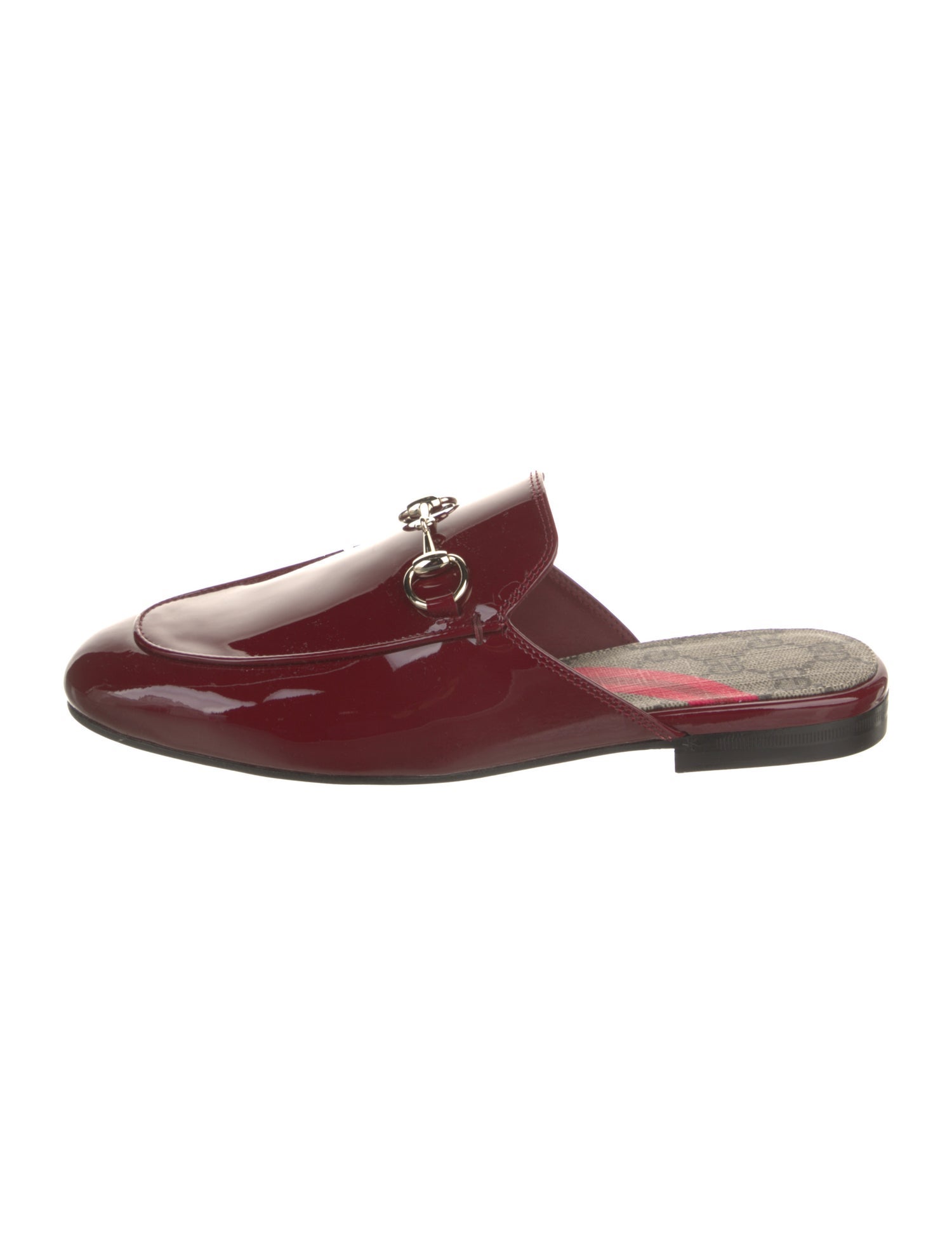 Gucci 1955 Horsebit Accent Patent Leather Mules