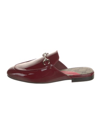Gucci 1955 Horsebit Accent Patent Leather Mules