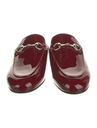 Gucci 1955 Horsebit Accent Patent Leather Mules