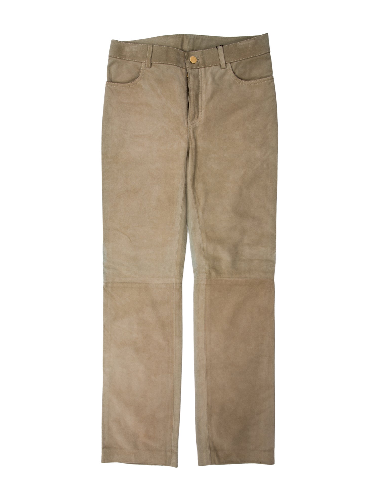 Gucci Leather Straight Leg Pants