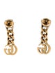 Gucci Crystal Double G Drop Earrings