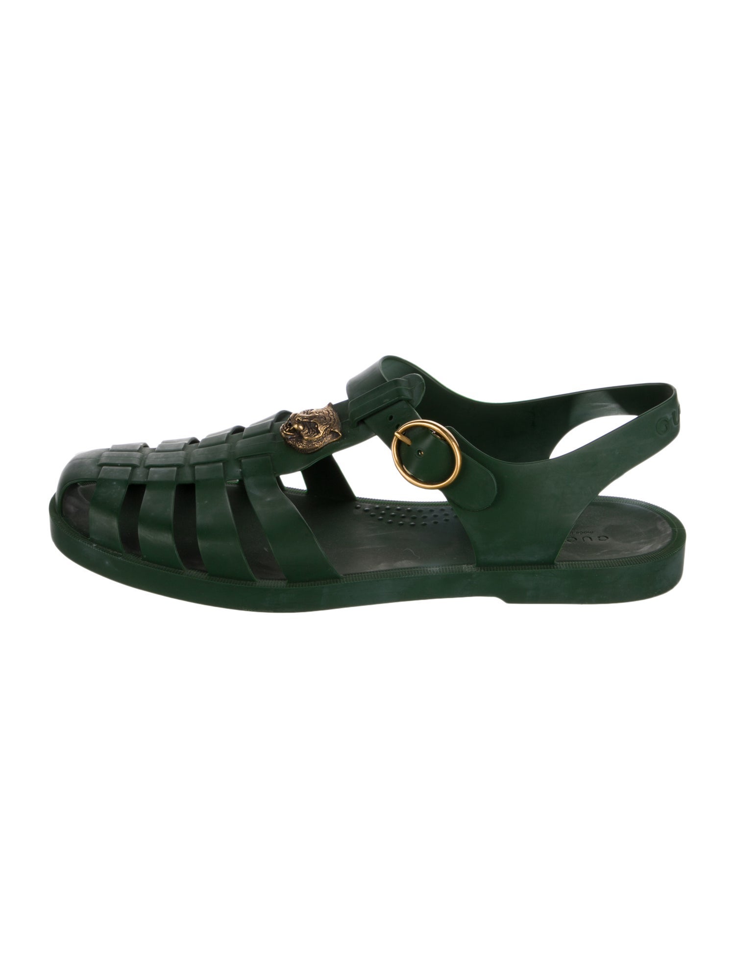 Gucci Double G Logo Rubber Sandals