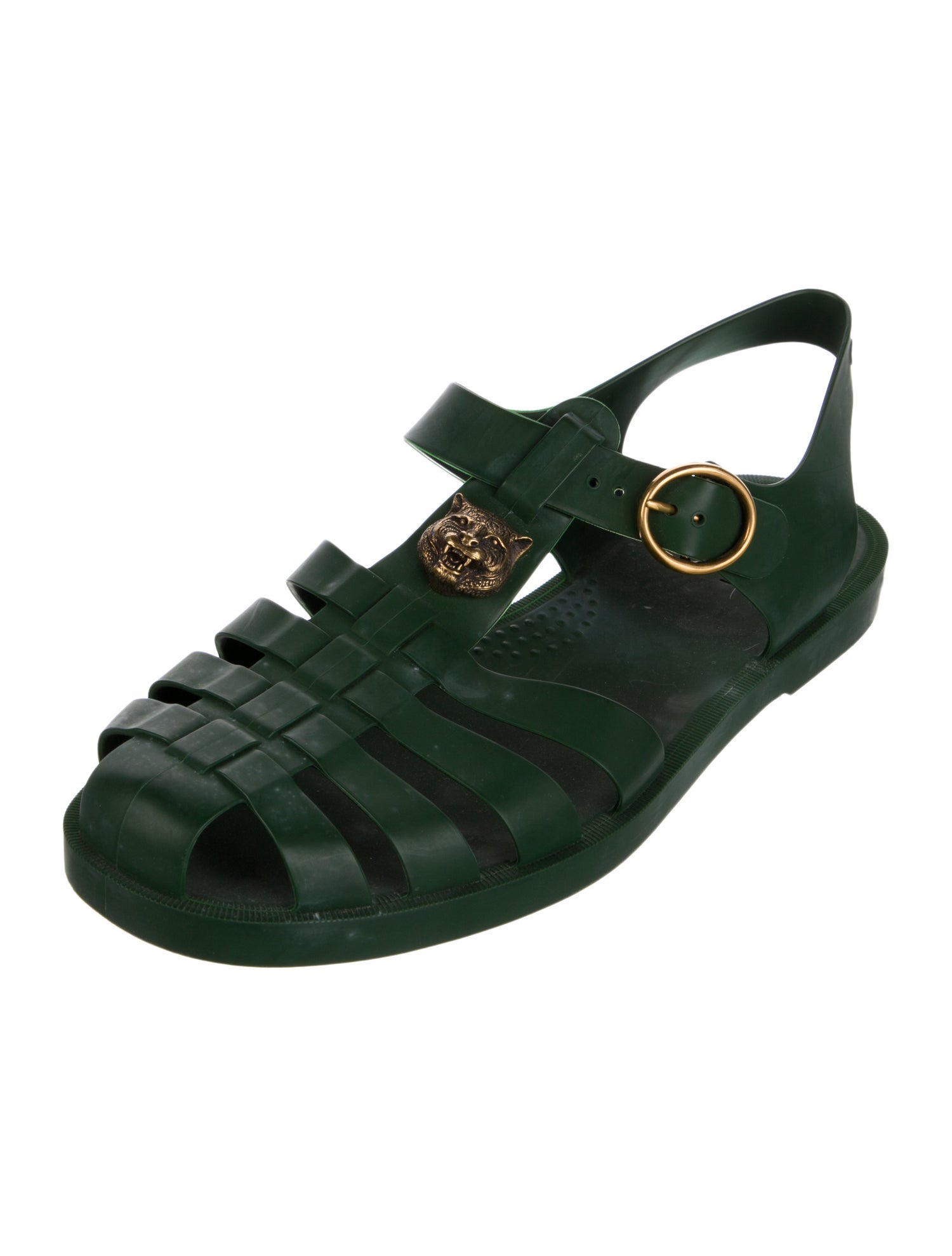 Gucci Double G Logo Rubber Sandals