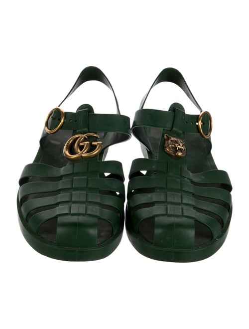 Gucci Double G Logo Rubber Sandals