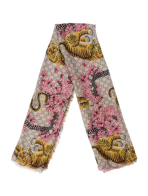 Gucci Floral Print Scarf