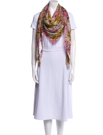 Gucci Floral Print Scarf