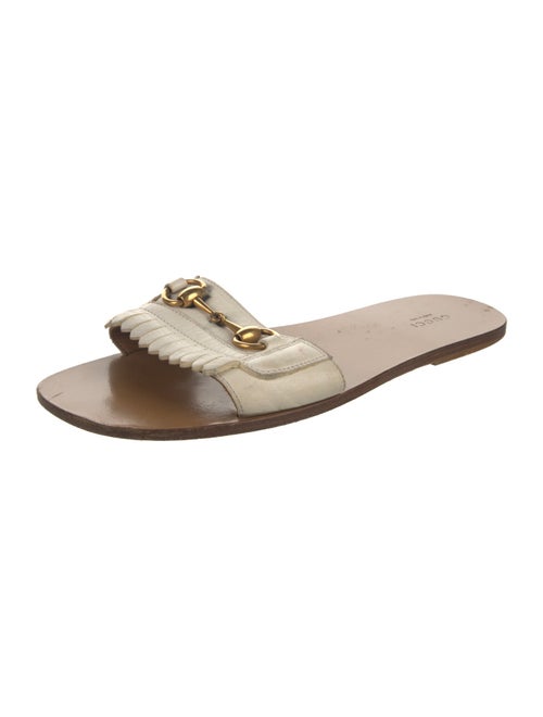 Gucci Horsebit Accent Leather Slides