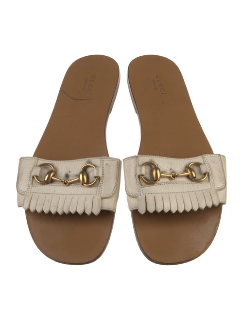 Gucci Horsebit Accent Leather Slides