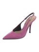 Gucci Patent Leather Chain-Link Accents Slingback Pumps