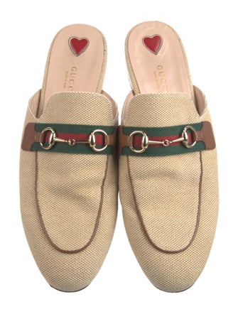 Gucci Web Accent Canvas Mules