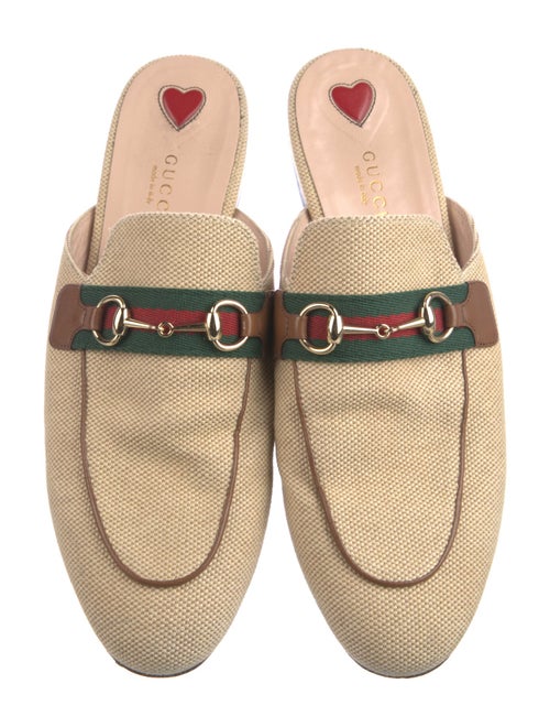 Gucci Web Accent Canvas Mules