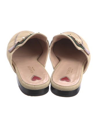 Gucci Web Accent Canvas Mules