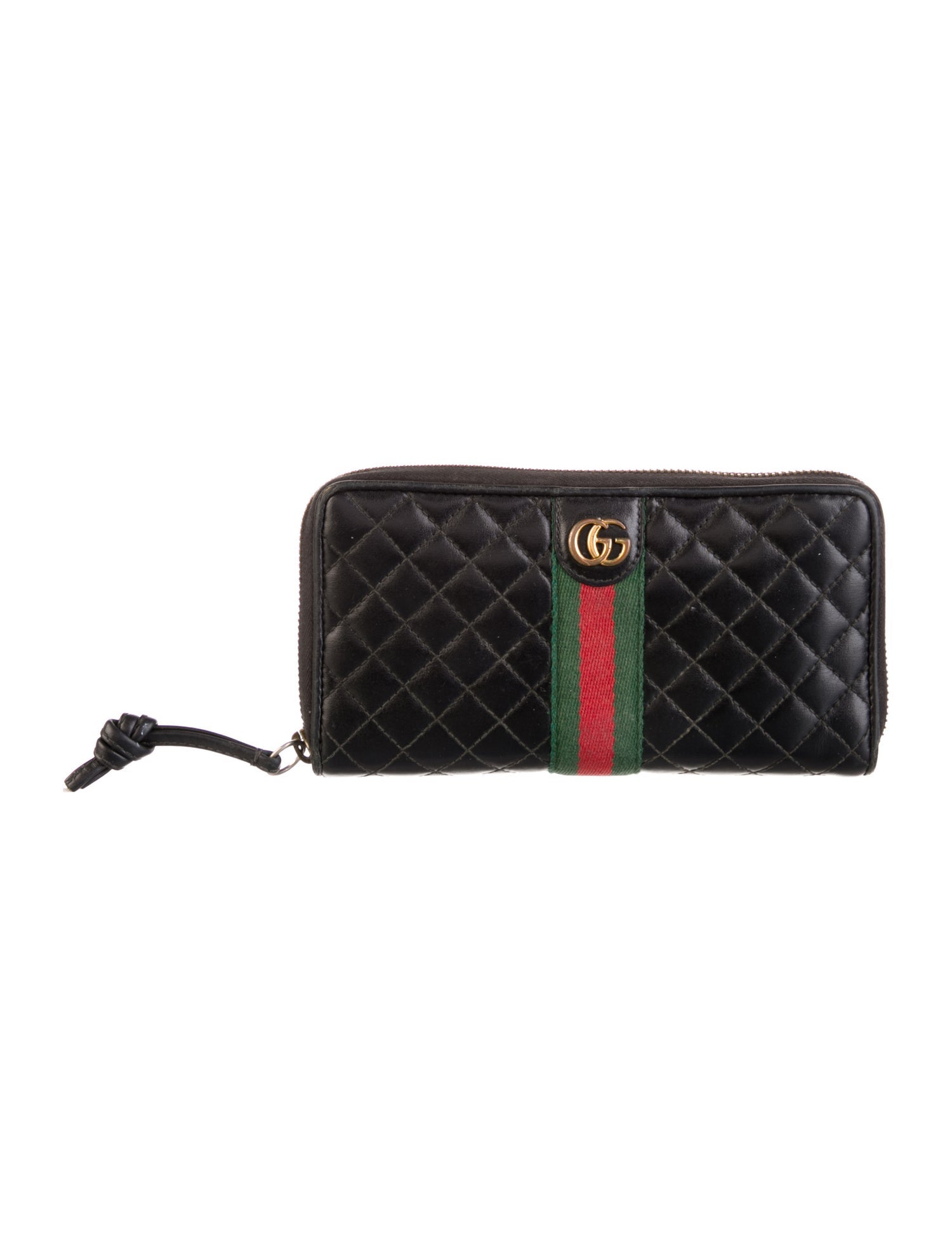 Gucci Web Accent Leather Continental Wallet