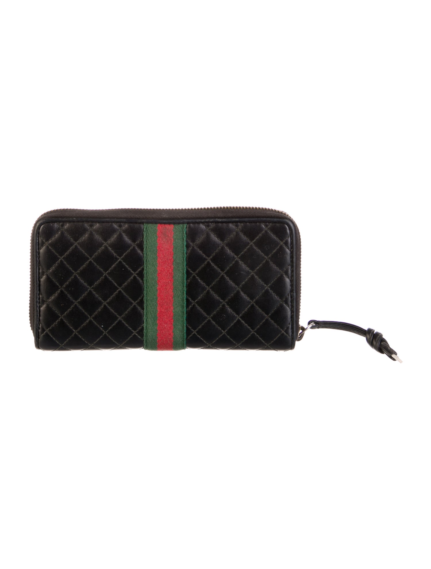 Gucci Web Accent Leather Continental Wallet