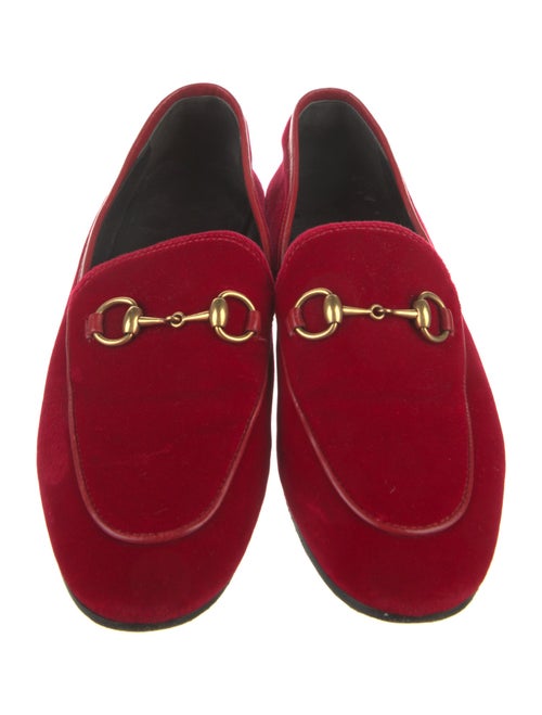 Gucci Horsebit Accent Velvet Loafers