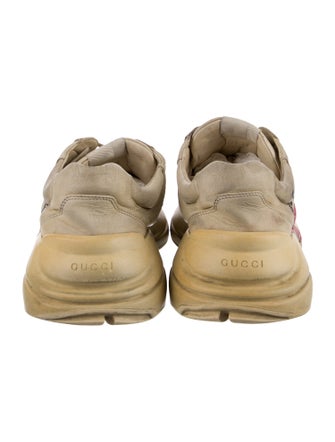 Gucci Leather Graphic Print Sneakers