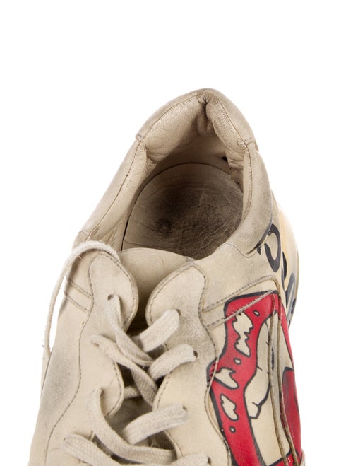 Gucci Leather Graphic Print Sneakers