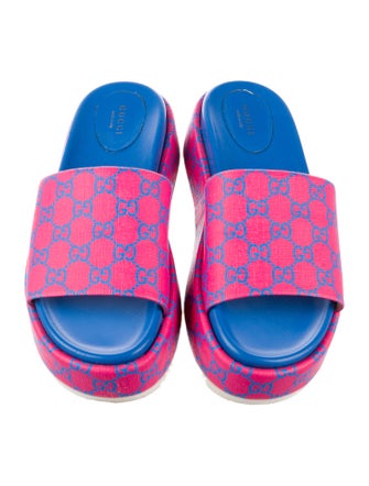 Gucci GG Supreme Leather Slides