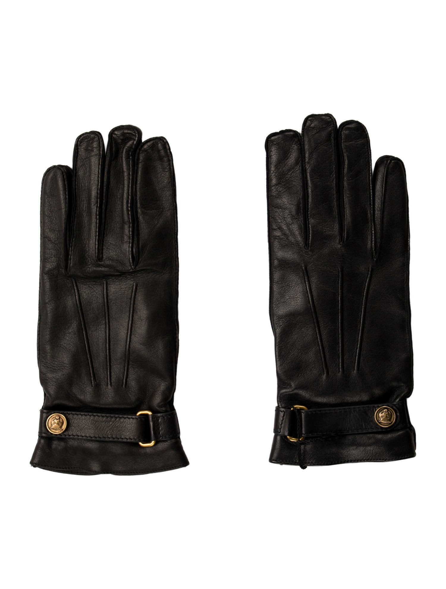 Gucci Black leather gloves w/Tags