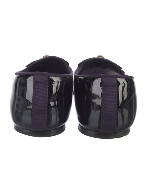 Gucci Patent Leather Bow Accents Loafers