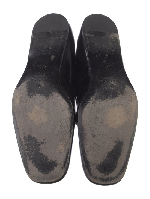 Gucci Patent Leather Bow Accents Loafers