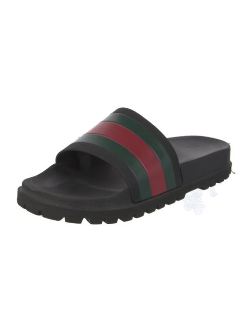 Gucci Web Accent Rubber Slides