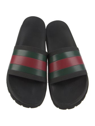 Gucci Web Accent Rubber Slides