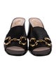 Gucci Horsebit Accent Leather Slides