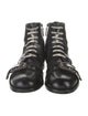 Gucci Bee Accent Leather Lace-Up Boots