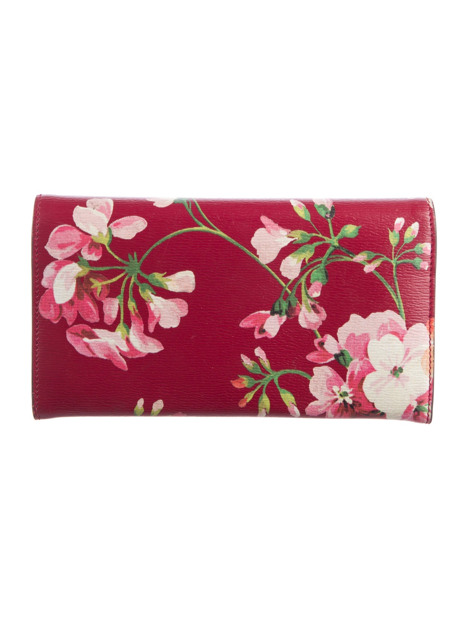 Gucci Blooms Print Leather Continental Wallet