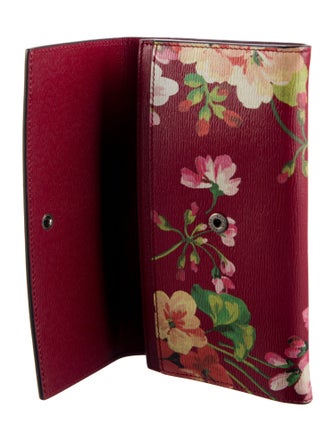 Gucci Blooms Print Leather Continental Wallet