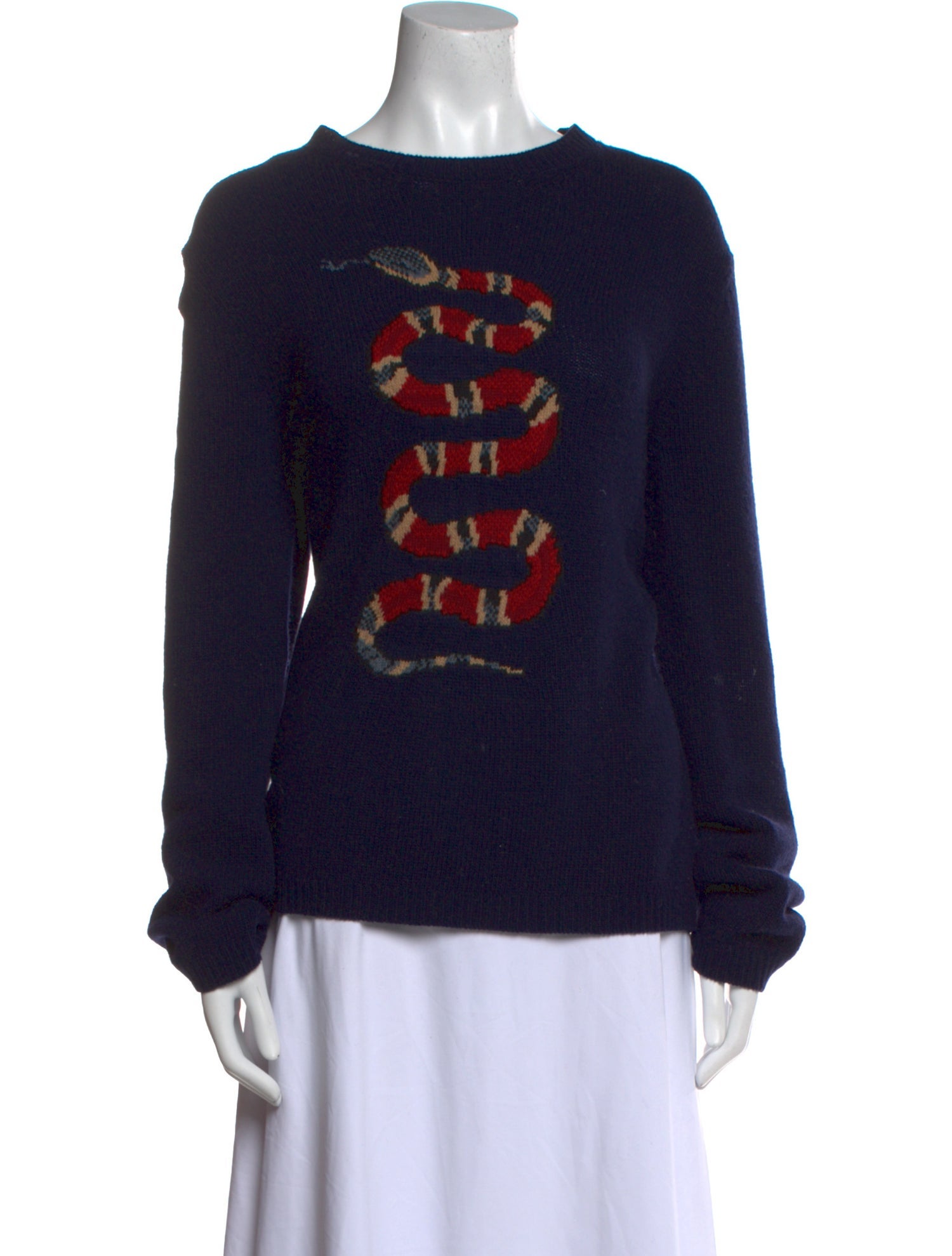 Gucci Gucci Kingsnake Wool Pullover Wool Sweater