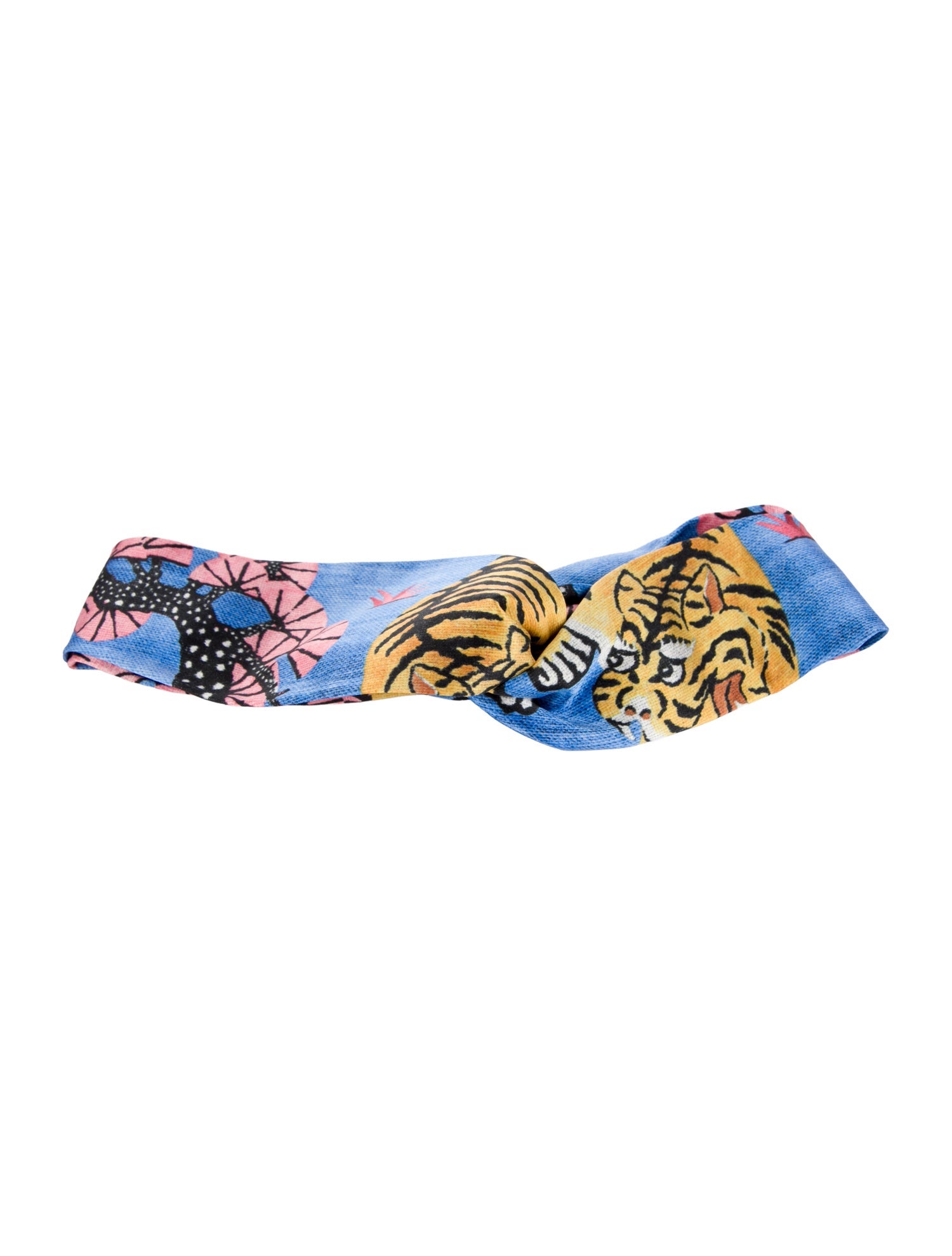 Gucci Silk Tiger Head Accent Bandana