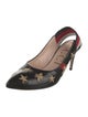 Gucci Sylvie Web Accent Leather Slingback Pumps