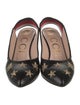 Gucci Sylvie Web Accent Leather Slingback Pumps