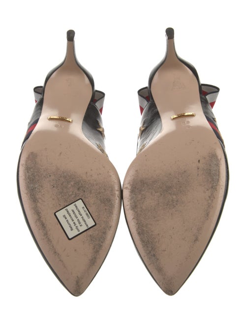 Gucci Sylvie Web Accent Leather Slingback Pumps