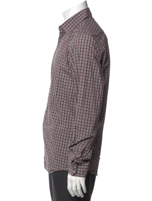 Gucci Plaid Print Long Sleeve Shirt