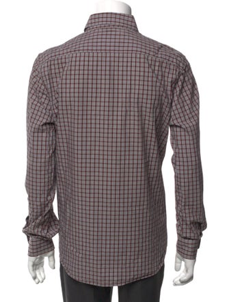 Gucci Plaid Print Long Sleeve Shirt