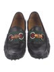 Gucci Web Accent Leather Loafers