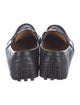 Gucci Web Accent Leather Loafers