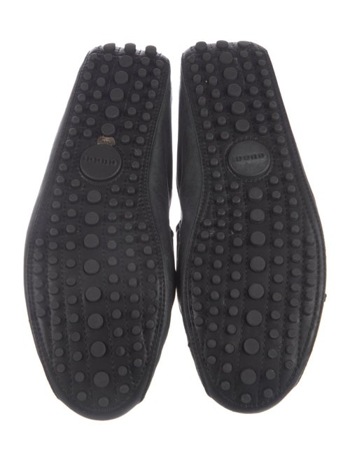 Gucci Web Accent Leather Loafers