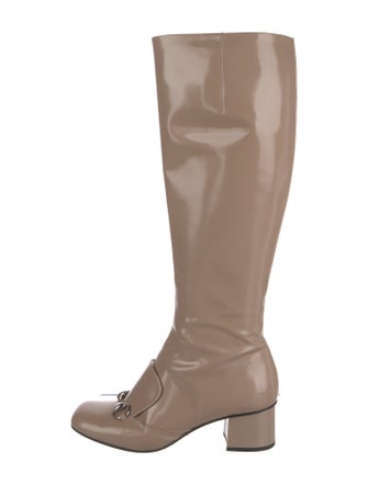 Gucci Horsebit Accent Leather Riding Boots