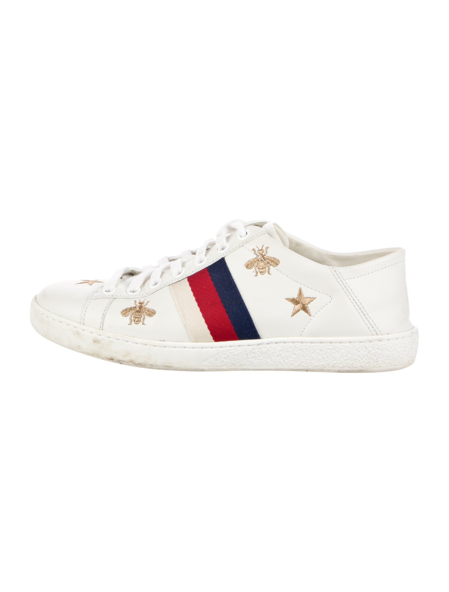 Gucci Sylvie Web Accent Leather Sneakers
