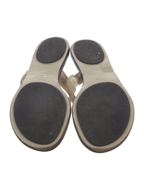 Gucci GG Supreme Patent Leather Flip Flops