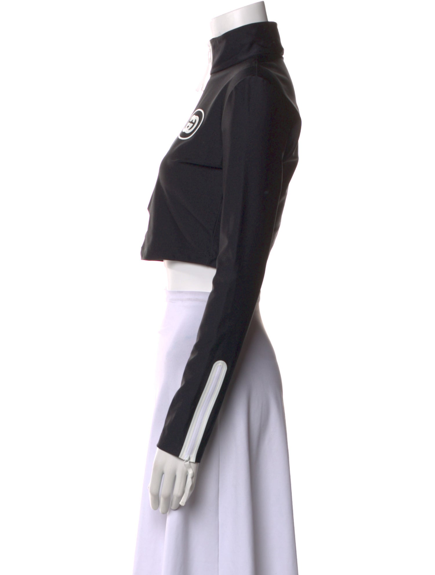 Gucci Nylon Mock Neck Crop Top