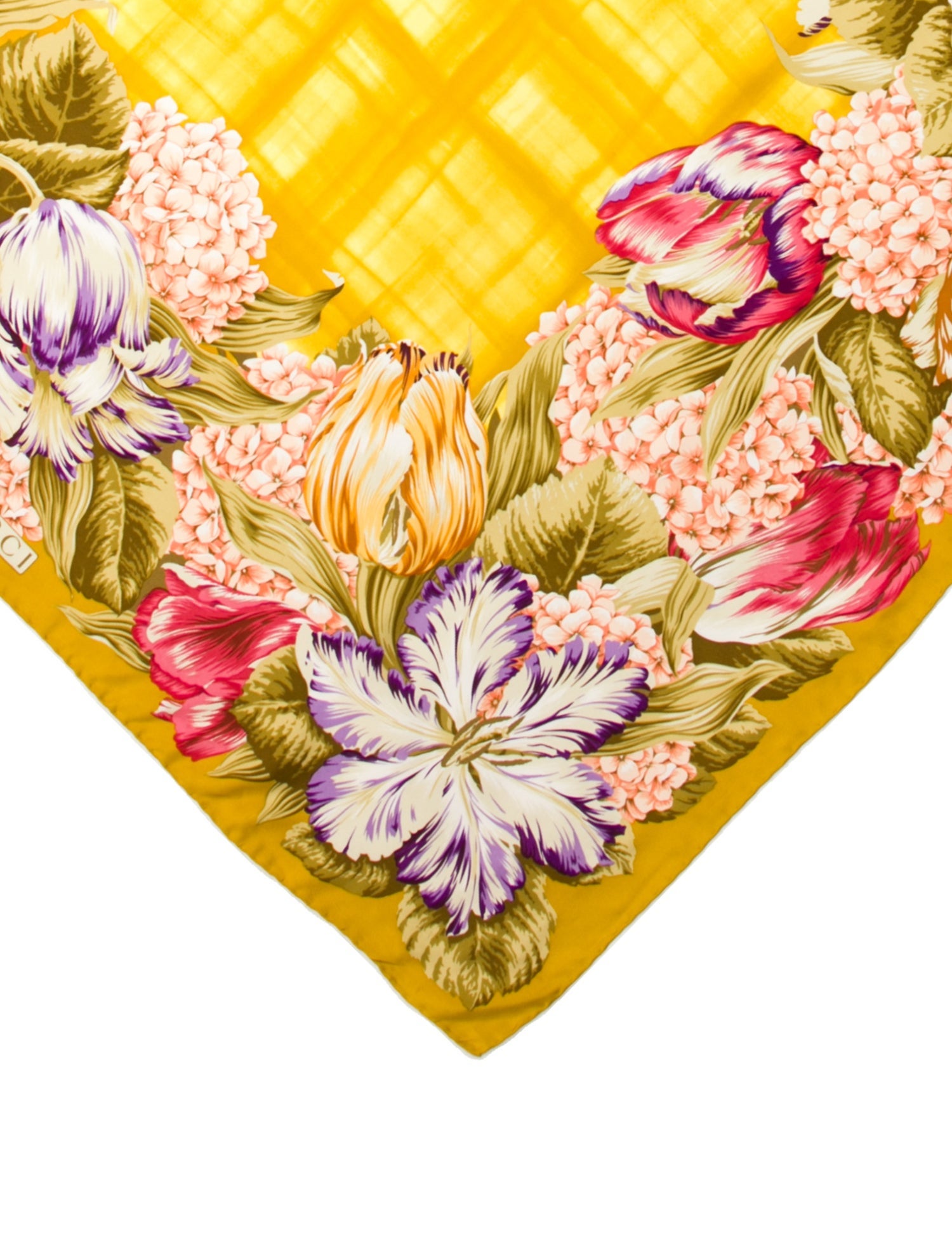 Gucci Silk Floral Print Scarf