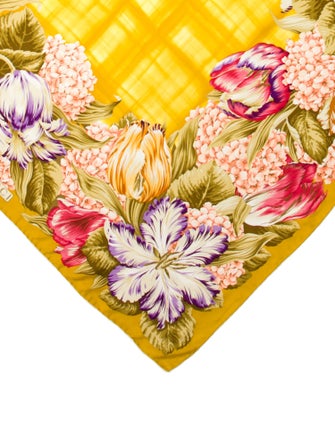 Gucci Silk Floral Print Scarf